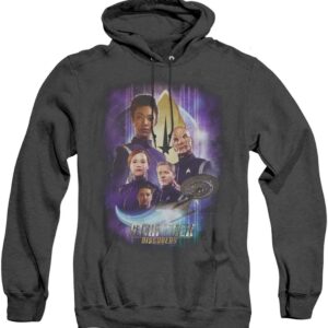 A&E Designs Star Trek Heather Hoodie Characters Black Hoody