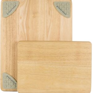 Architec Gripperwood Cutting Boards, Set of 2, Beechwood with Non-slip Gripper Feet, 11 by 8-Inches and 14 by 11-inches