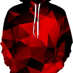 Aueoero Men 3D Print Pullover Hoodies - Teen Women Graphic Sweatshirt