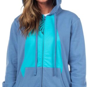 Disney Women's Lilo and Stitch I Am Stitch Costume Sweatshirt Zip Hoodie w\/Embroidered Face and Stand-Up Ears