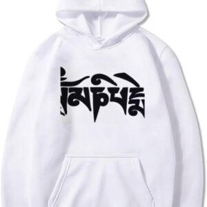 DIYthinker Culture Black Sanskrit Character Pattern Sweatshirt Pullover Fleece Hoodie Sweater Sport