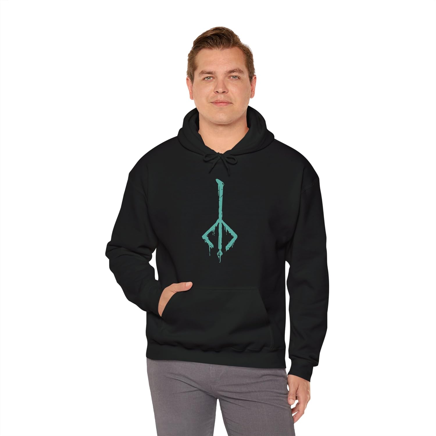 Drippy Souls Soulsborne Ludwig the Accursed Holy Blade Grim-Inspired Hooded Sweatshirt for Dark Fantasy Gamers Black - Image 4