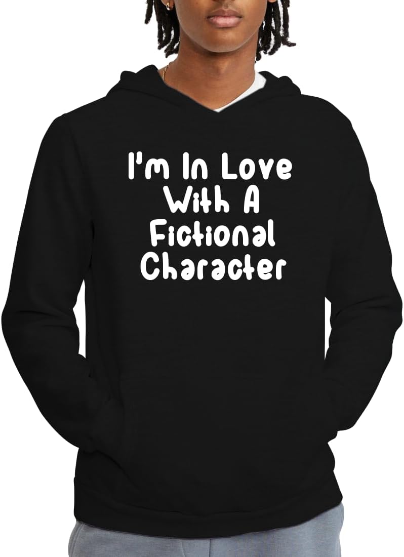 Tracy Gifts I'm In Love With A Fictional Character - Soft Men's Pullover Hoodie Sweatshirt CP05 Black